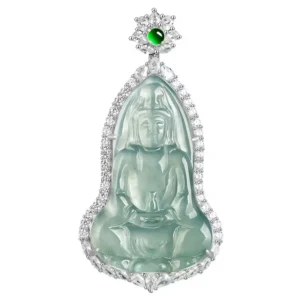 Highly ice jadeite guanyin meditate