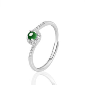 Ink-jade mini round ring