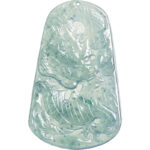 Snow-jade Chinese-dragon pendant