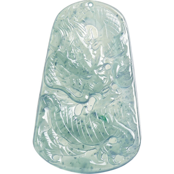 Snow-jade Chinese-dragon pendant