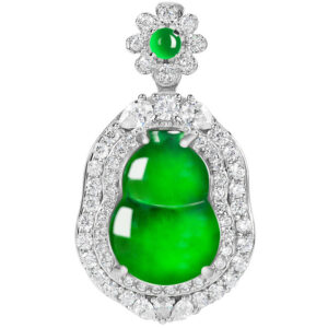 Green-jade calabash pendant